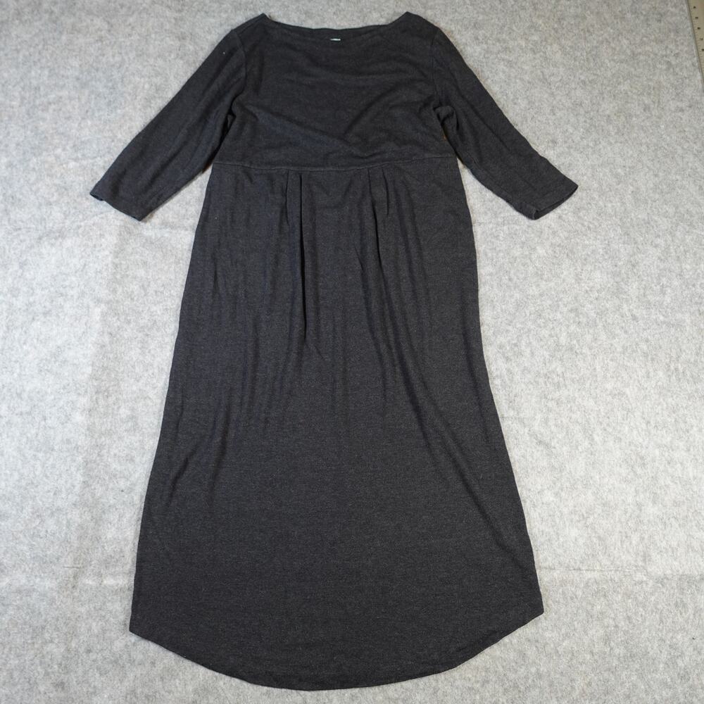 J. Jill Dress Womens Medium Petite Sweater Midi Wool Blend Knit Black 3/4 Sleeve - Picture 1 of 9